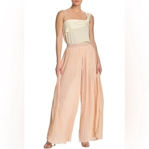 Endless Rose Blush and Cream Wide Leg Pants